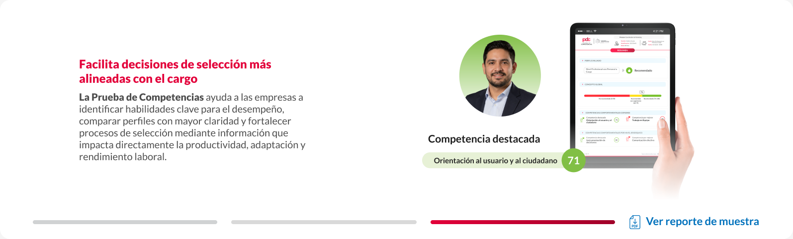 Prueba de Competencias: indicadores de ajuste al cargo